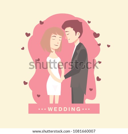 COUPLE IN FRAME LOVE OF WEDDING