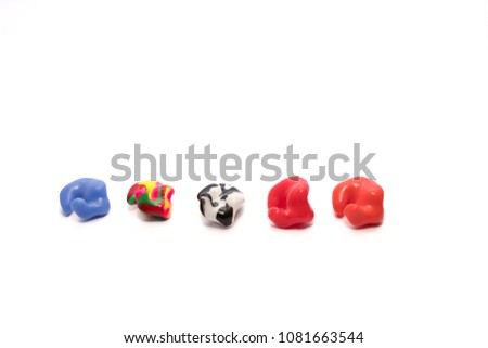 Tailored ear plugs white isolated Royalty-Free Stock Photo #1081663544