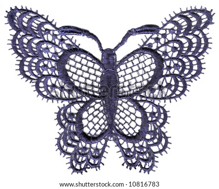 lace butterfly isolated on white background Royalty-Free Stock Photo #10816783