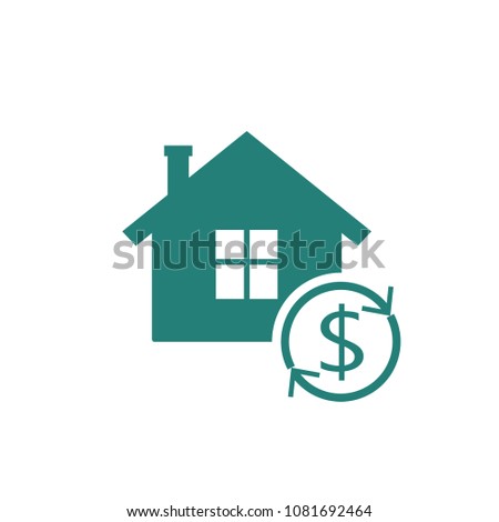 Home reverse mortgage icon. Finance clipart isolated on white background
