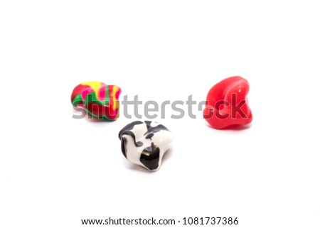 Tailored ear plugs white isolated Royalty-Free Stock Photo #1081737386