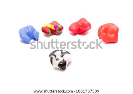 Tailored ear plugs white isolated Royalty-Free Stock Photo #1081737389