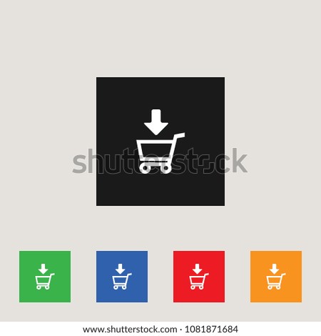 Shopping Cart icon, stock vector illustration, EPS10.