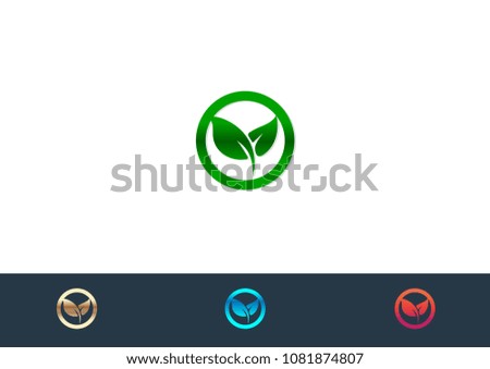 Plant logo template vector illustration