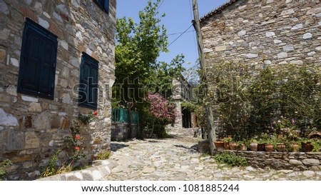 Historical village with stone houses