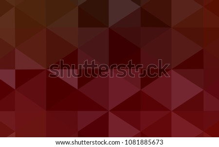 Dark Red vector blurry triangle pattern. Creative geometric illustration in Origami style with gradient. That new template can be used for your brand book.