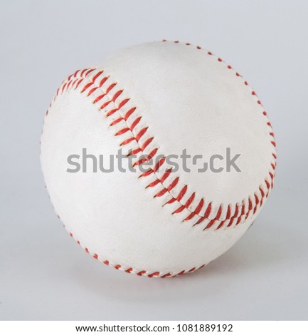 Baseball isolated on white with clipping path a well-worn