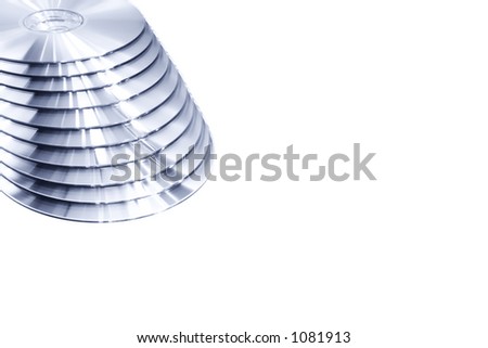 Cd stack, isolated on white background