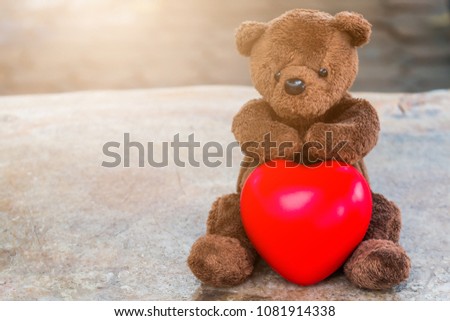 Teddy Bear Heart-shaped Pillow in Valentine's Day