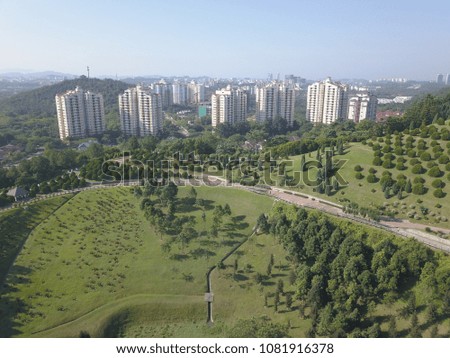 Sky view of residential area in Putrajaya,Malaysia.