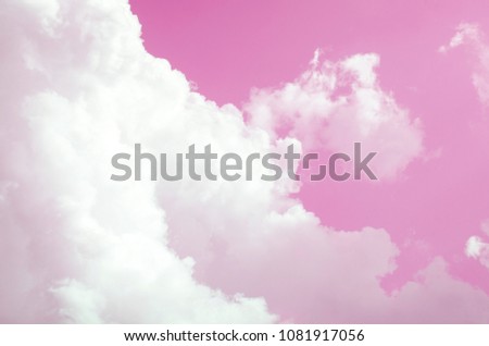 Blue sky and White Cloud,Patterned for pink background.