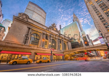 New York, New York, USA at Grand Central Terminal in Midtown Manhattan in the morning. Royalty-Free Stock Photo #1081963826