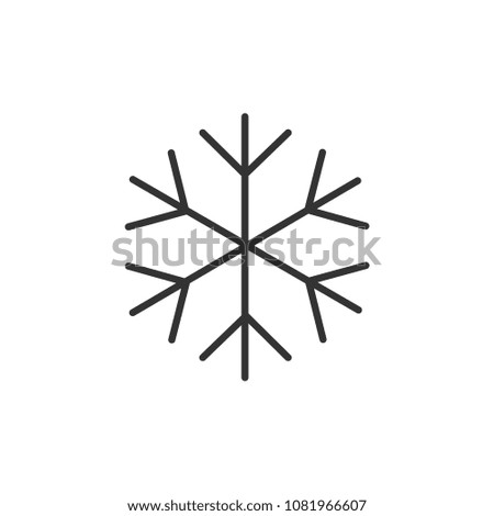 Snow Modern Simple Outline Vector Icon