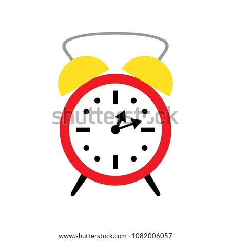 vector alarm clock isolated illustration - time symbol, timer icon, bell sign