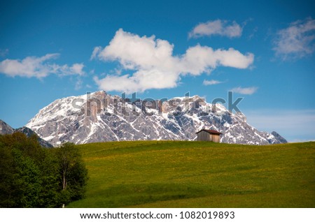 Summits of Austrian Alps near Saalfelden in Salzburg