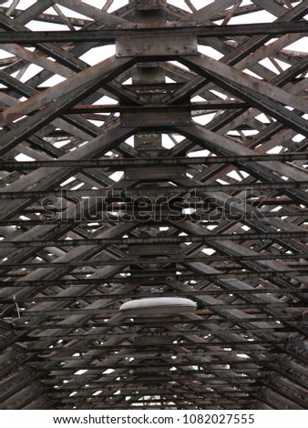 a part of the metal bridge, forms and geometrc