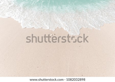 Tropical beach background with soft wave and white sand