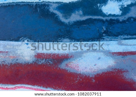 Rubbed background with used look in red, blue and white