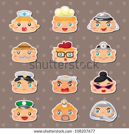 people job face stickers
