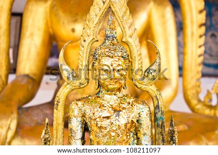 Buddha golden in temple Thailand