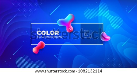 Liquid color background design. Fluid gradient shapes composition. Futuristic design posters. Eps10 vector. Royalty-Free Stock Photo #1082132114