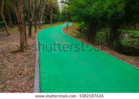 Bicycle lane in the garden