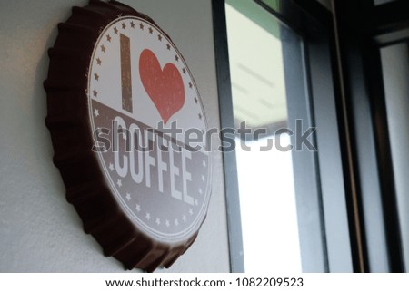 Coffee sign wall