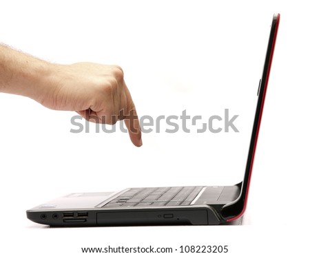 Hand Using Laptop