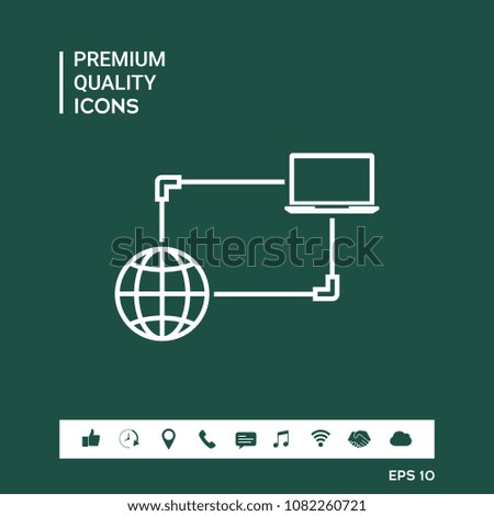 Internet connection, Data Exchange, Transfer Concept  Icon