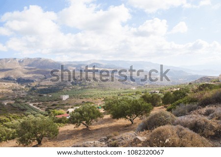 Mountains on Crete, Greece. The north coast of the island