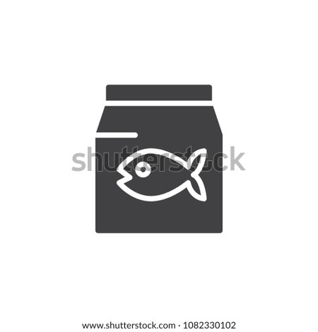 Fish pack vector icon. filled flat sign for mobile concept and web design. Sea food simple solid icon. Symbol, logo illustration. Pixel perfect vector graphics