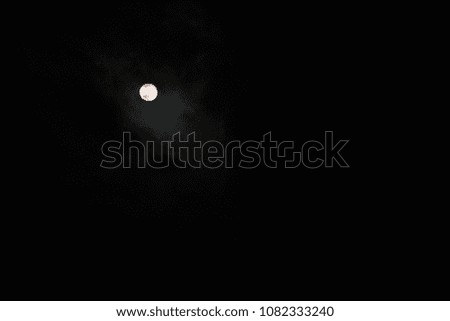The Photo of beautiful moonlight