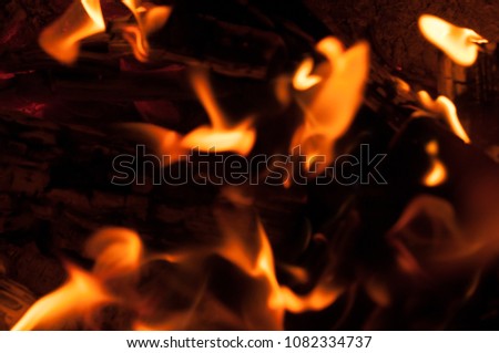 Barbecue flames BBQ fire classic