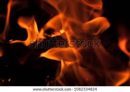 Barbecue flames BBQ fire classic