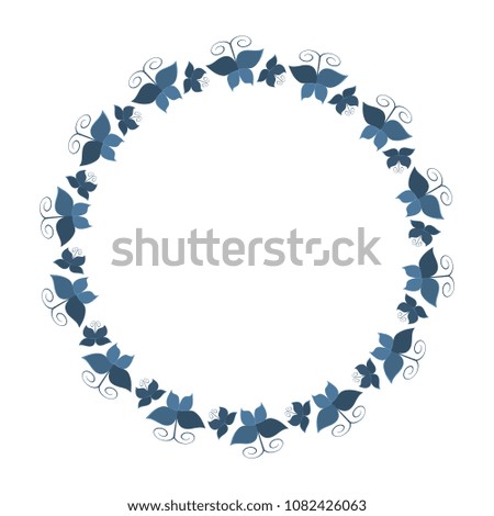 Wreath of butterflies vector illustration.