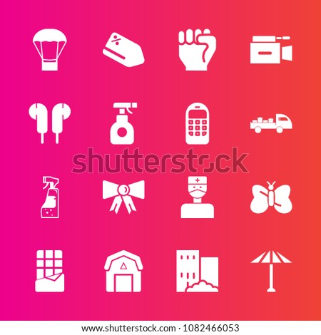 Premium set with fill vector icons. Such as dessert, discount, bow, hospital, hand, sweet, housework, culture, house, staple, wagasa, barn, human, insect, spray, people, food, farming, wood, concept