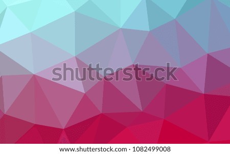 Light Blue, Red vector triangle mosaic template. Shining colorful illustration with triangles. New template for your brand book.