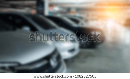 Car parking blur background