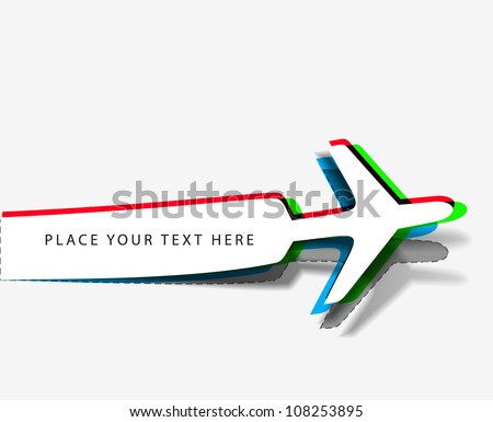 Vector airplane stickers  Vector Illustration.