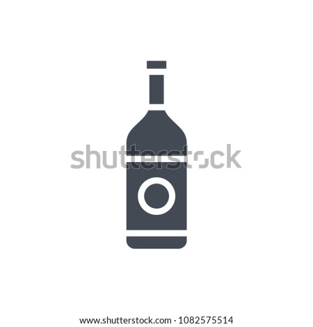 Whiskey silhouette beverage alcohol raster icon illustration