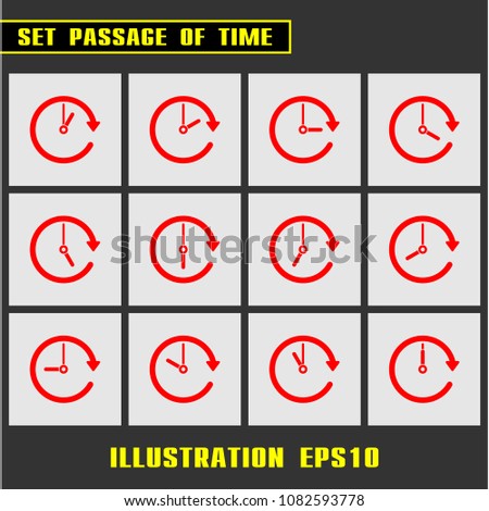 Passage of time Set vector icon