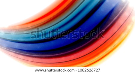 Abstract flowing motion wave, liquid colors mixing, vector abstract background with light dots effect