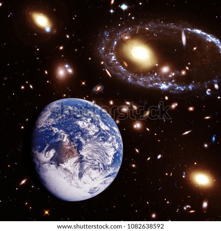 View of the planet earth from space. Gas, nebula, stars. The elements of this image furnished by NASA.

