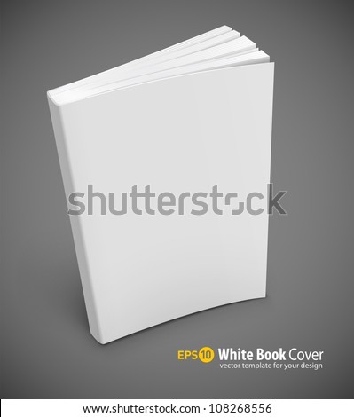 blank book cover vector illustration gradient mesh used EPS10. Transparent objects used for shadows and lights drawing.
