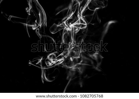Smoke Black background Used in editing  Second hand smoke