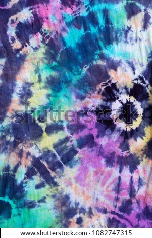 tie dye pattern hand dye on cotton fabric abstract background.