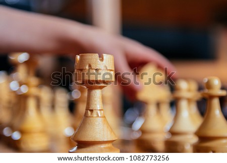 kids playing chess. chess concept