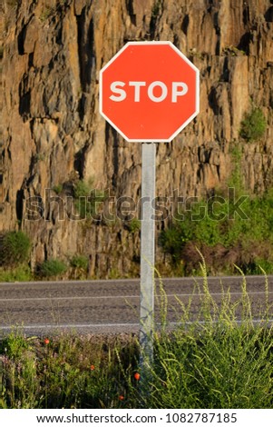 Traffic sign on a Spanish highway