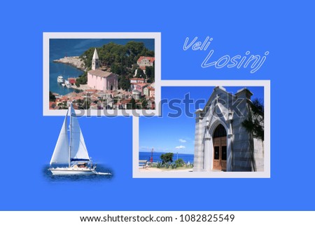 postcard design for Veli Losinj, Croatia