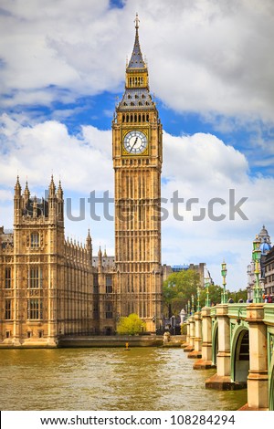 Big Ben in London, UK Royalty-Free Stock Photo #108284294
